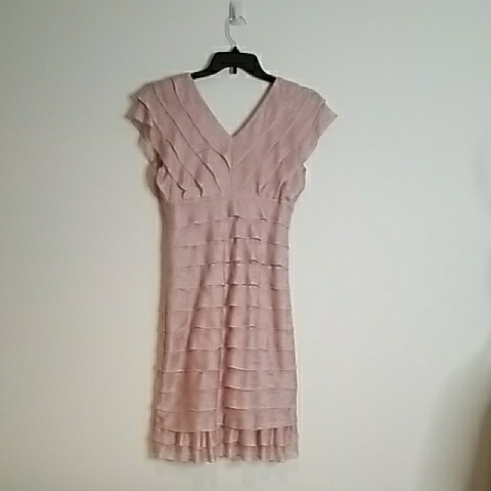 Max Studio Blush Layered Midi Dress